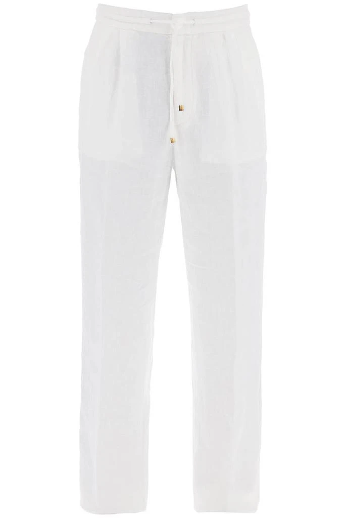 Brunello Cucinelli "striped linen joggers with c 1