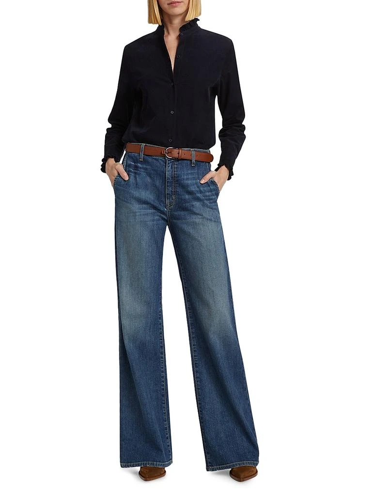 Nili Lotan Anna High-Rise Stretch Wide-Leg Jeans 2