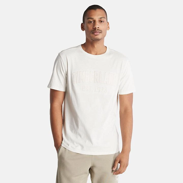 Timberland Modern Wash Brand Carrier Tee for Men in White 1