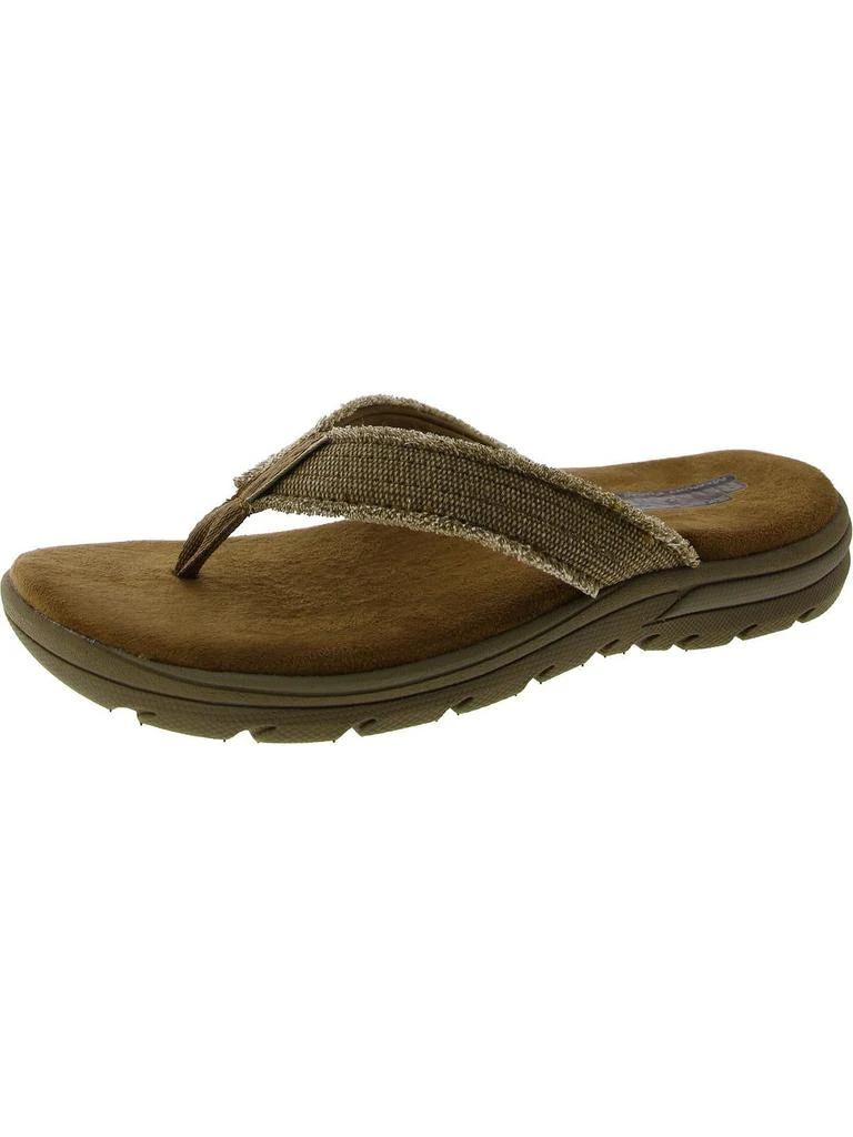 SKECHERS Bosnia Mens Canvas Slip Flip-Flops 7