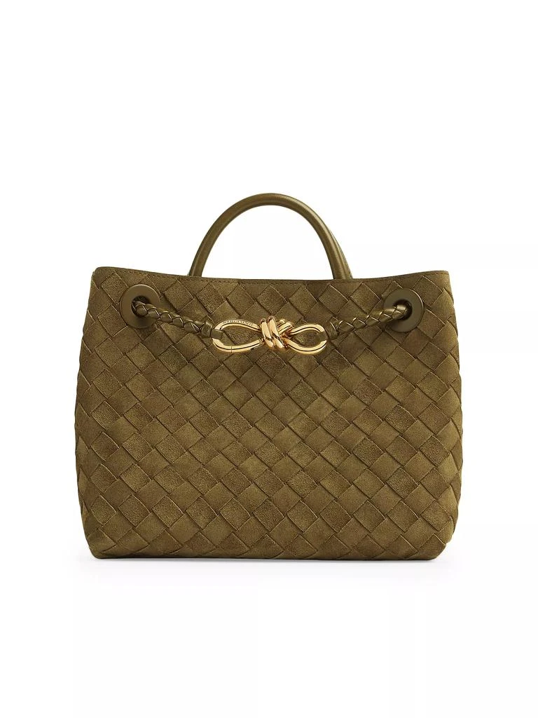 Bottega Veneta Small Andiamo Intrecciato Suede Shoulder Bag 1