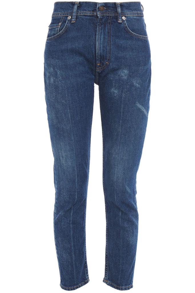 Acne Studios Cropped faded high-rise slim-leg jeans