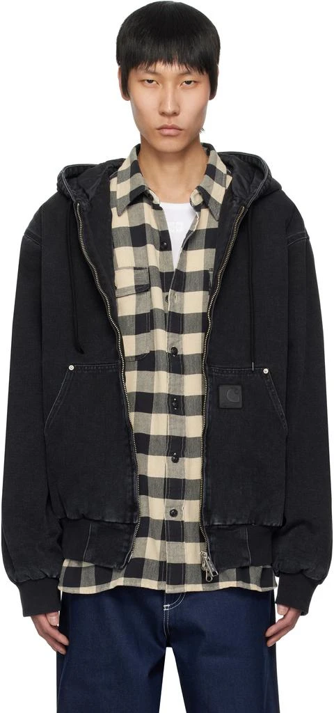 Carhartt WIP Black OG Active Rivet Denim Jacket 1