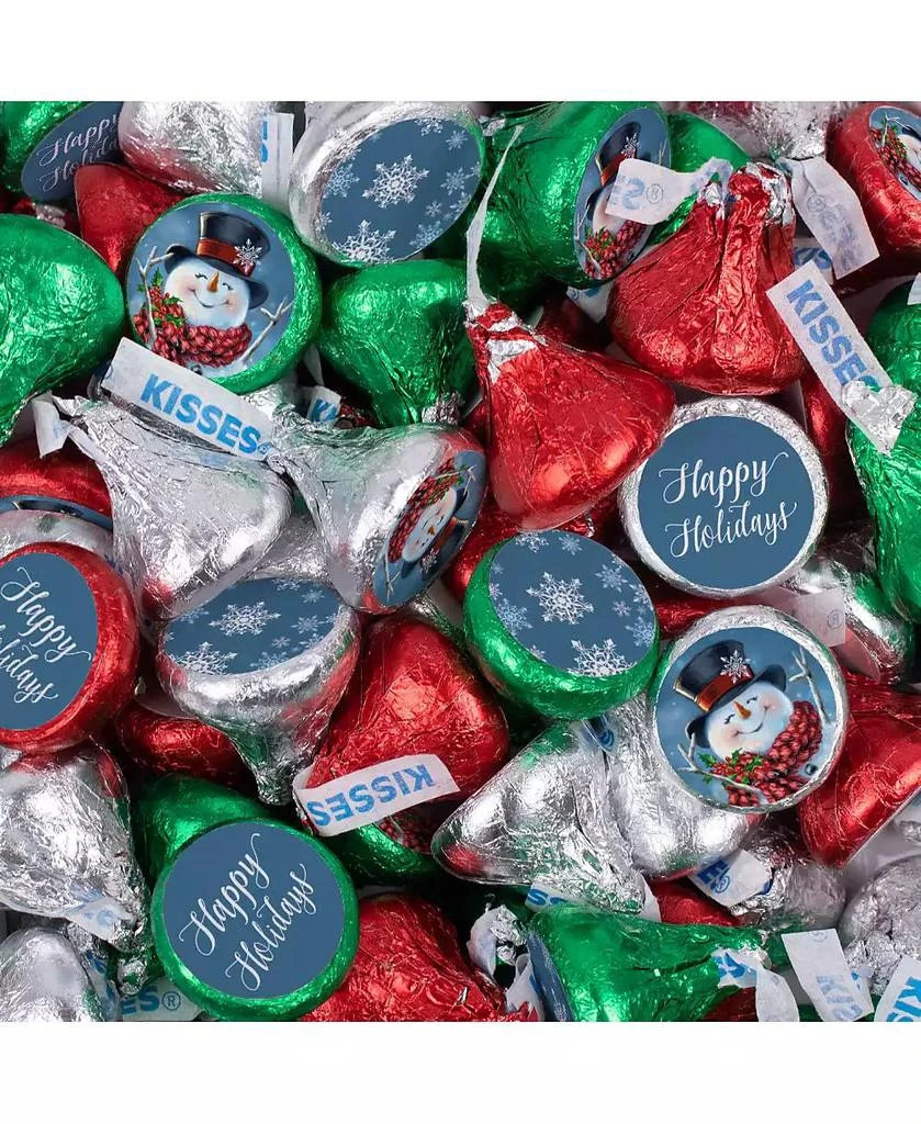 Just Candy 200 Pcs Christmas Candy Chocolate Hershey's Kisses Bulk (2lb) - Jolly Snowman 1
