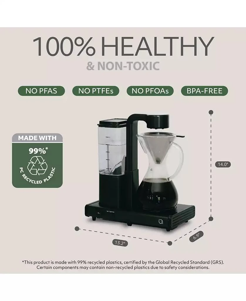 Willow Kitchen Eco Series 10-Cup Pour Over Drip Hot 
Iced Coffee Maker Machine 6