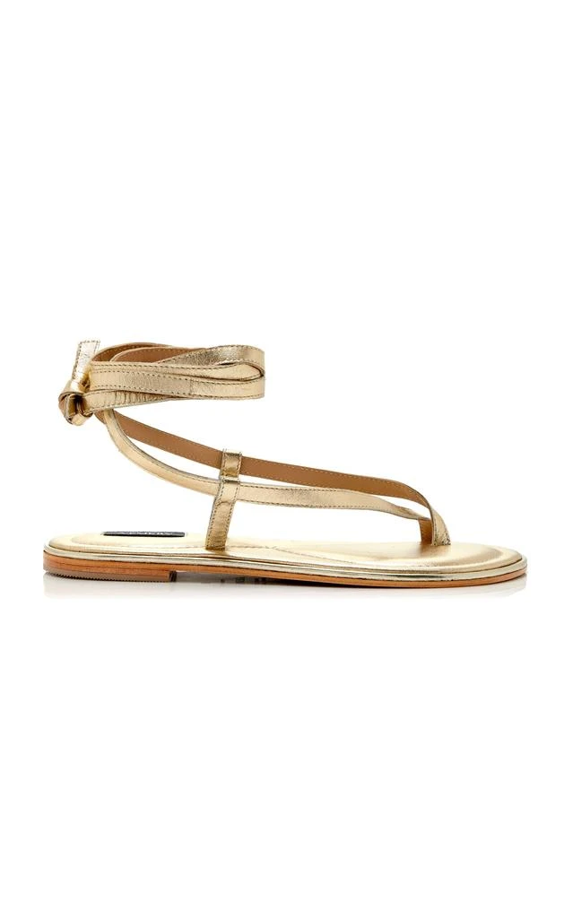 A.Emery A.Emery - Elliot Leather Wrap Sandals - Gold - IT 36 - Moda Operandi 1