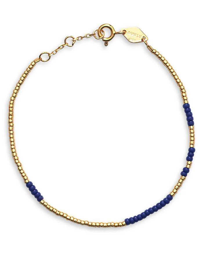 ANNI LU Asym Color Beaded Flex Bracelet in 18K Gold Plated 1