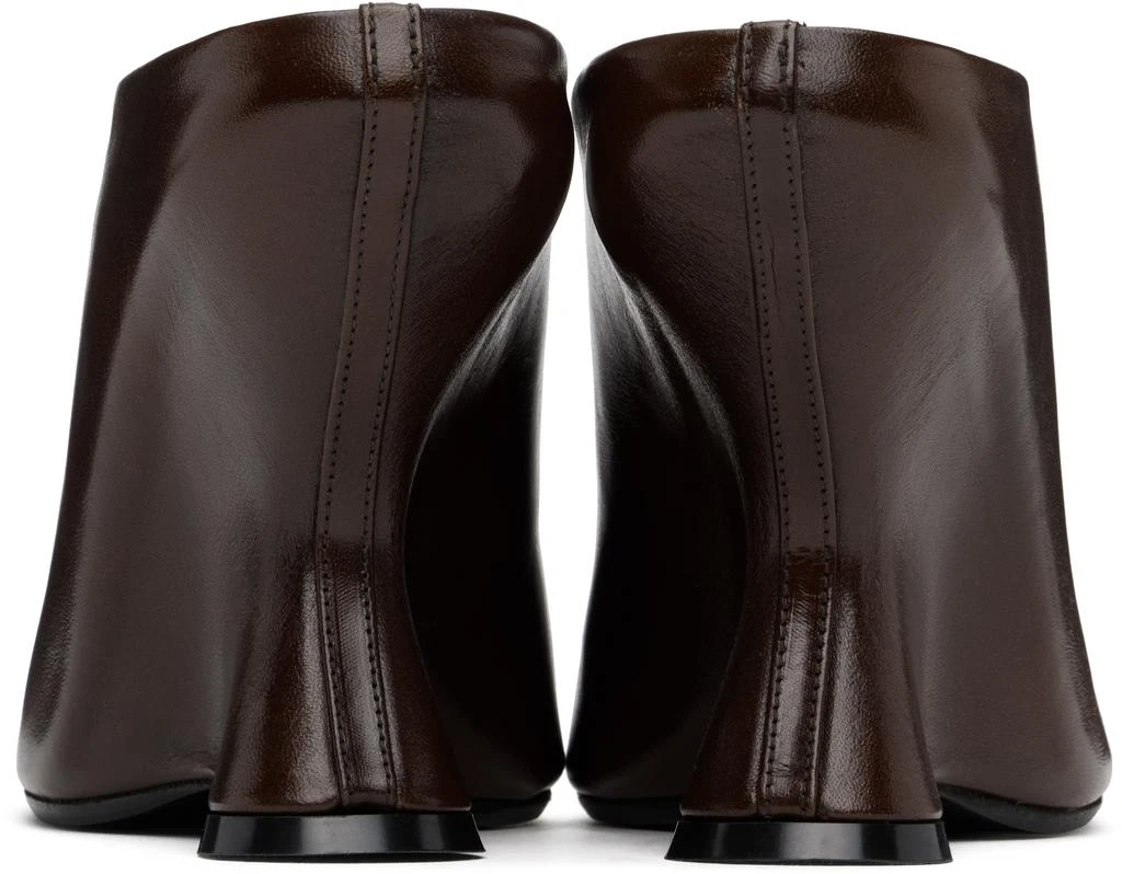 Dries Van Noten Tan Leather Wedge Mules 2