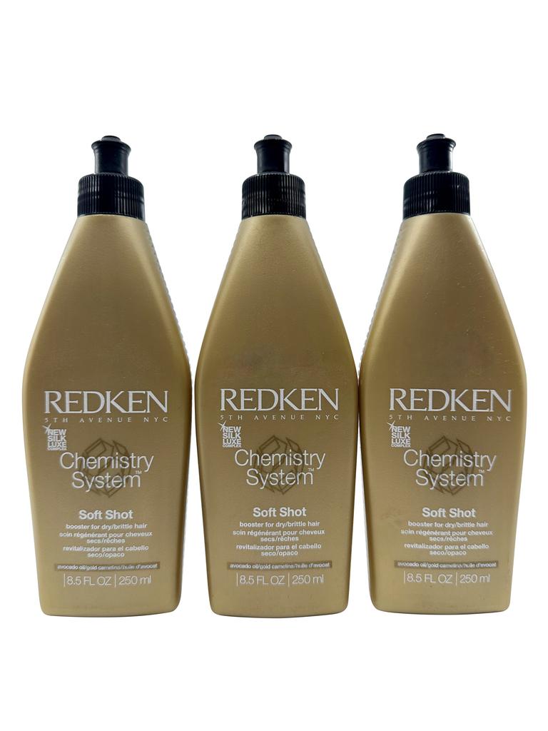 Redken Chemistry System Soft Shot Booster for Dry & Brittle Hair 8.5 OZ Set of 3