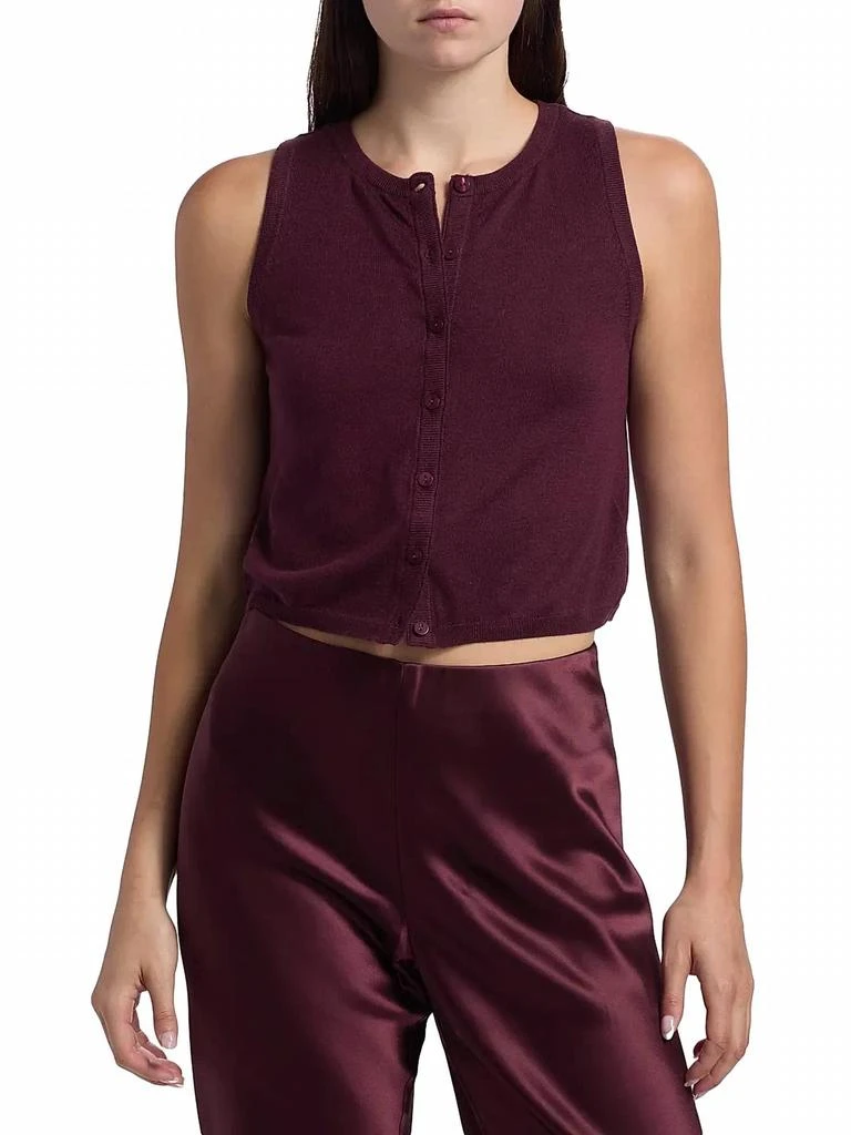 CAMI NYC Dia Sweater Vest In Blackberry