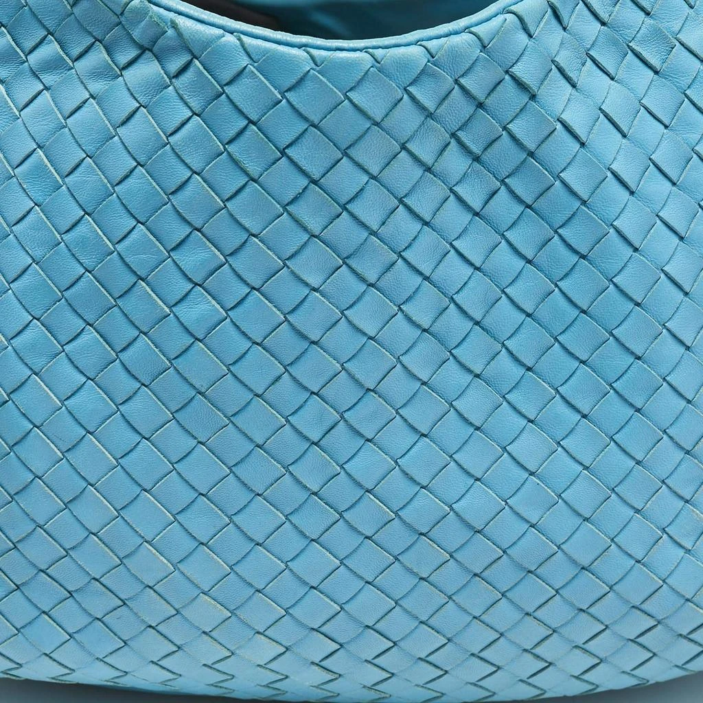 Bottega Veneta Bottega Veneta Blue Intrecciato Leather Small Campana Hobo 5