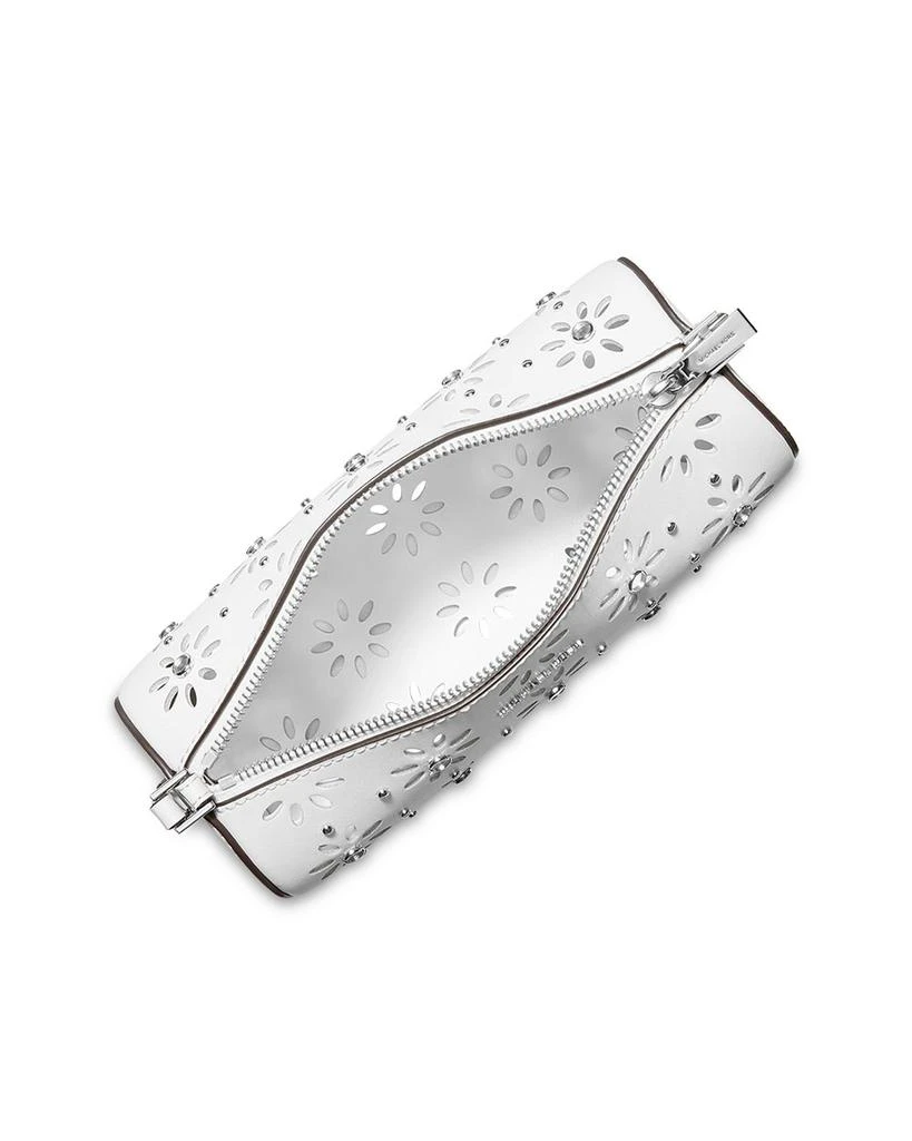 Michael Kors Izzy Small Floral Cutout Leather Barrel Pouchette 3