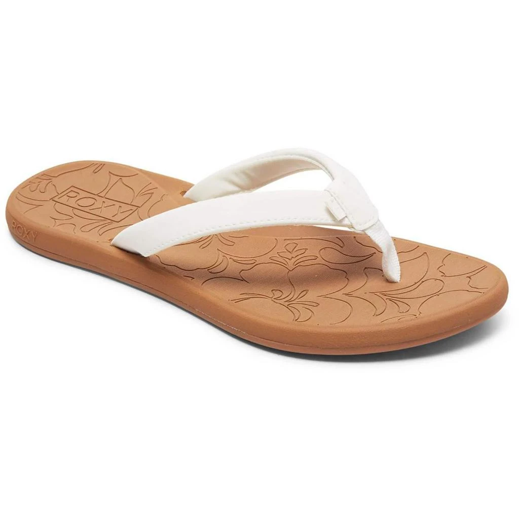 Roxy Vickie Womens Faux Leather Slip On Flip-Flops 3