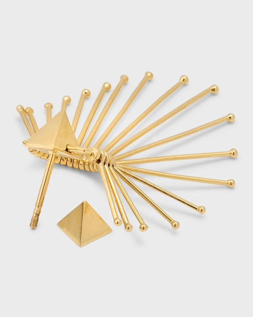 Peruffo 18K Yellow Gold Slide Shield Earring 4