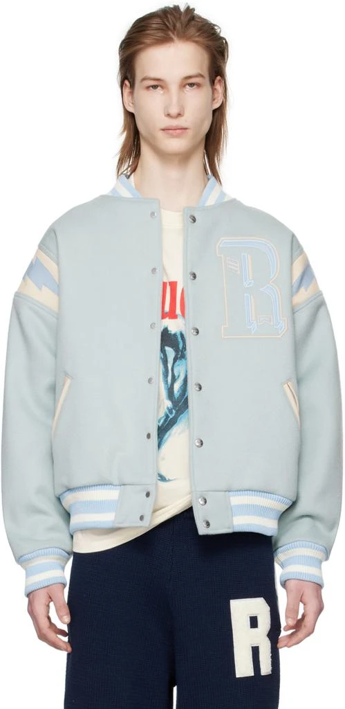 Rhude Blue Lightning Bomber Jacket 1