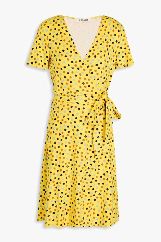 DIANE VON FURSTENBERG Palmina printed jersey mini wrap dress