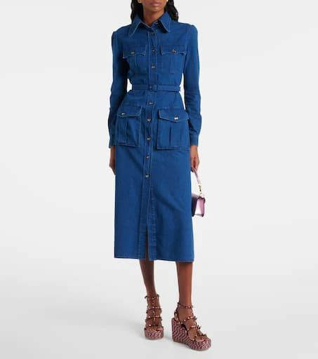 Valentino Rockstud 95 leather espadrille wedges 3