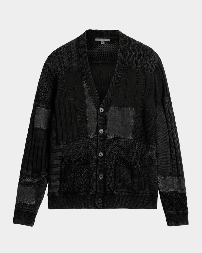 John Varvatos Men's Francis Patchwork Cardigan 1