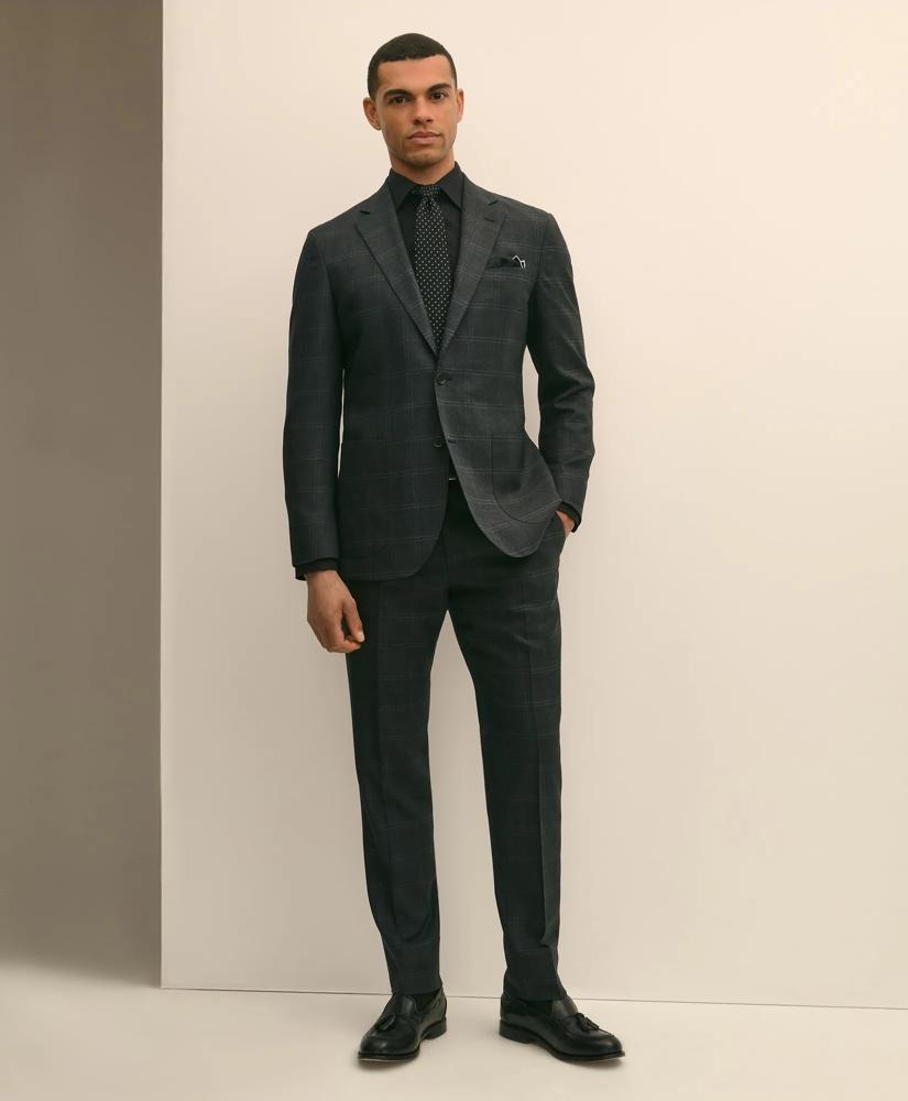 Brooks Brothers Brooks Brothers Explorer Collection Slim Fit Wool Windowpane Suit Pants