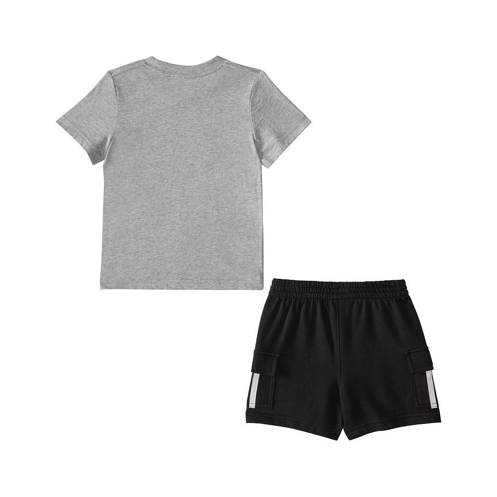 adidas Baby Boys T Shirt and French Terry Cargo Shorts, 2 Piece Set