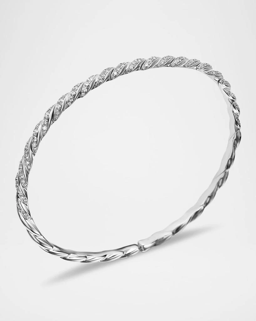 David Yurman Sculpted Cable Flex Bracelet in 18K White Gold, 3.5mm 3