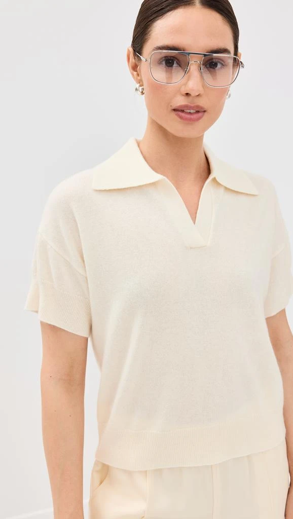Sablyn Cashmere Mirabelle Relaxed Short Sleeve Polo 1
