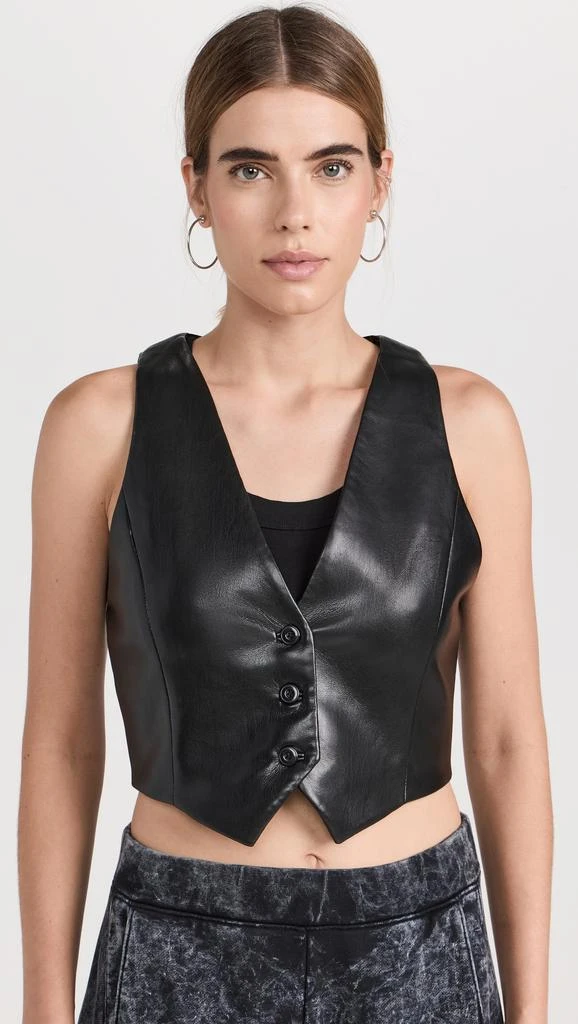 alice  olivia Donna Vegan Leather Vest 7