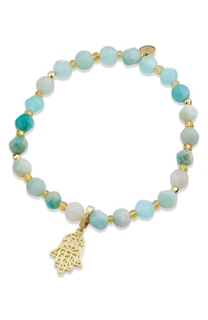 Savvy Cie Jewels Beaded Stretch Pendant Bracelet 1