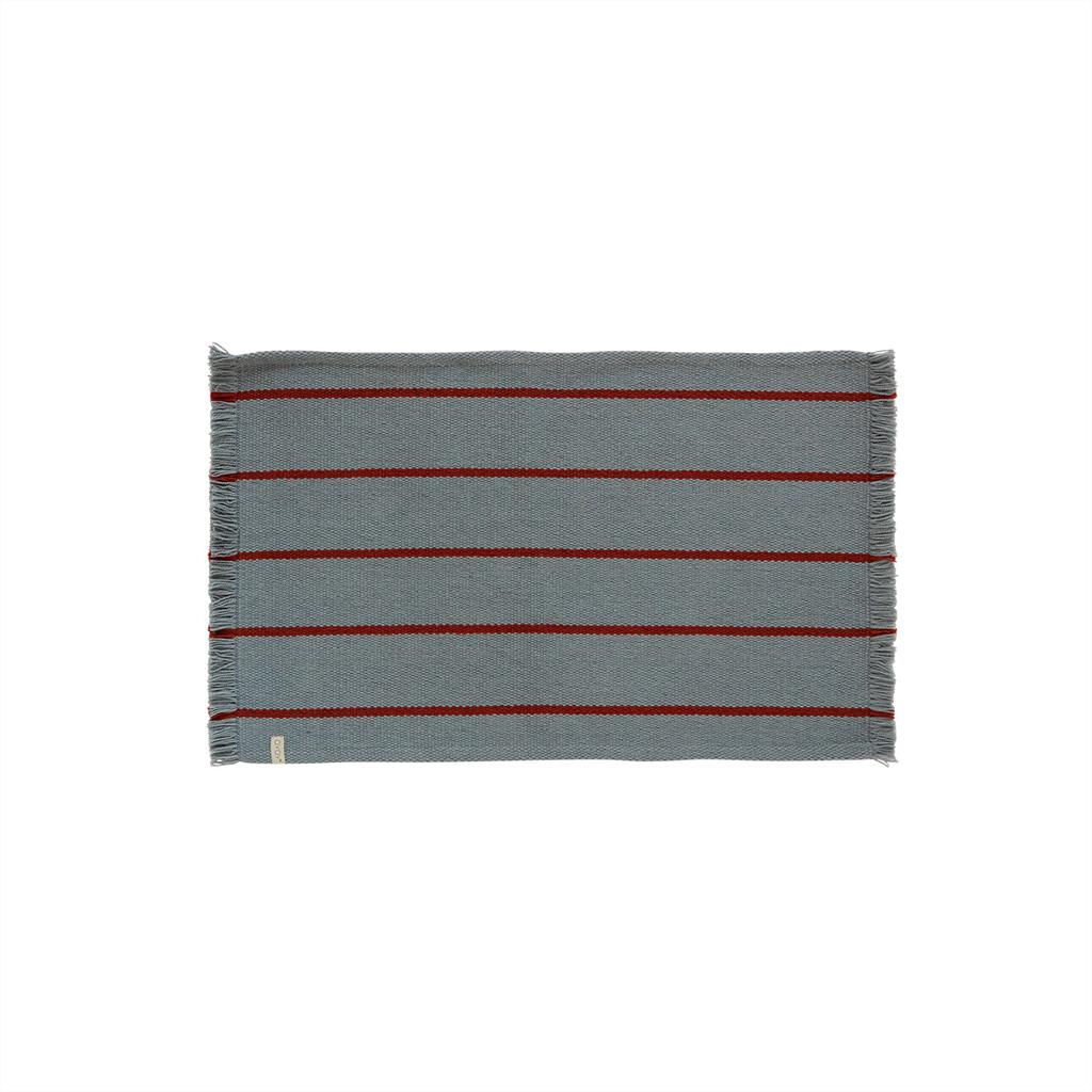 OYOY Living Design Tapis De Bain Bleu En Polyester Recyclé 100x60cm