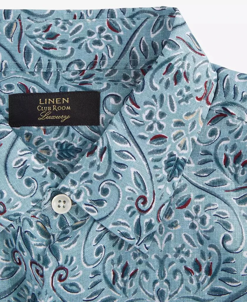 Club Room Men's Linen Mapleton Printed Short-Sleeve Shirt, Exclusively at Macy's 3