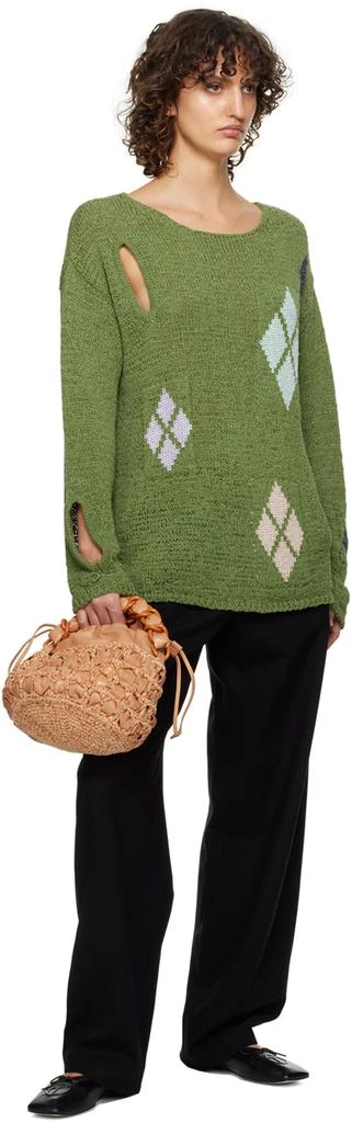 TheOpen Product Green Argyle Sweater 4