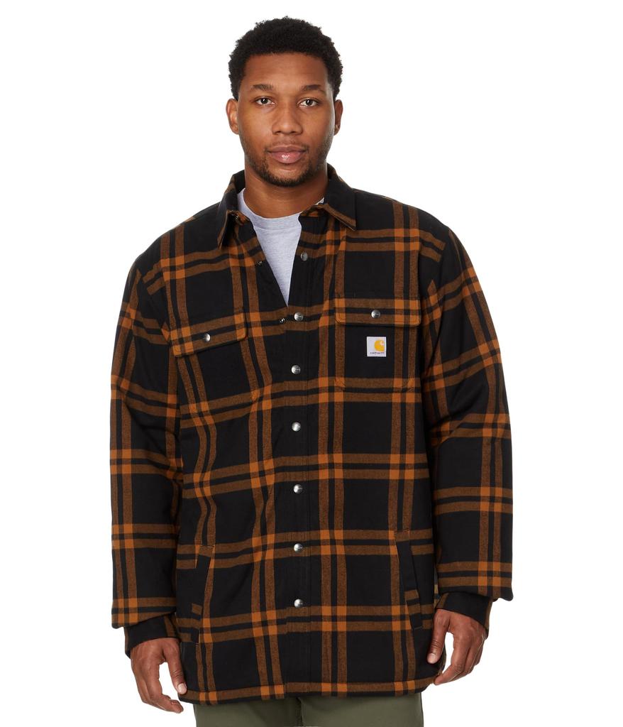 Carhartt Relaxed Fit Flannel Sherpa-Lined Shirt Jacket