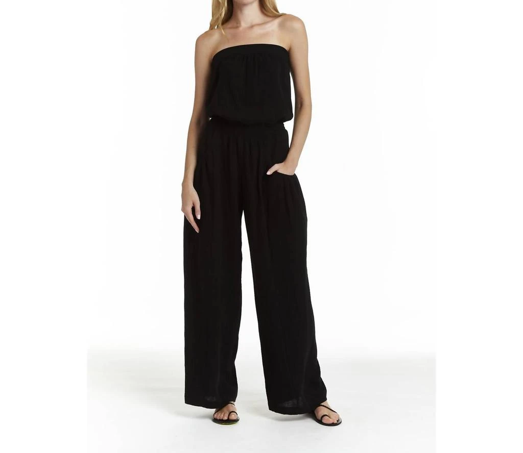 Drew Lily Tube Top Jumpsuit In Black 1