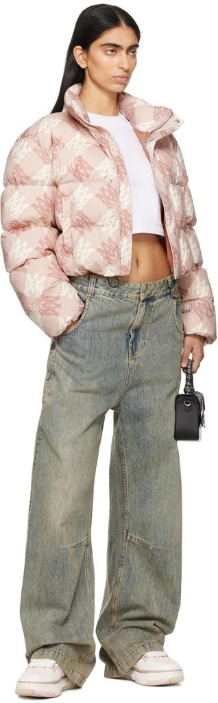 AMIRI White & Pink MA-1 Sneakers 5