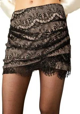 Free People Zoey Lace Mini Skirt 6