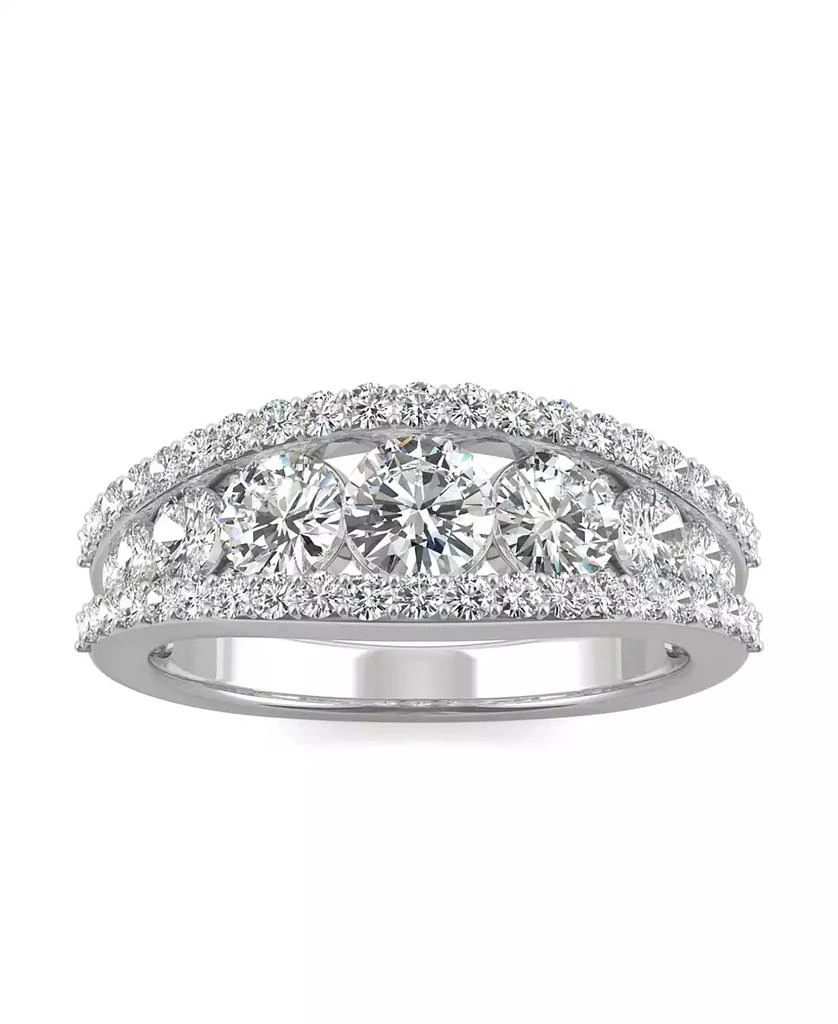 Charles 
Colvard Moissanite Graduated Stone Band 1-1/2 ct. t.w. Diamond Equivalent in 14k White Gold 1