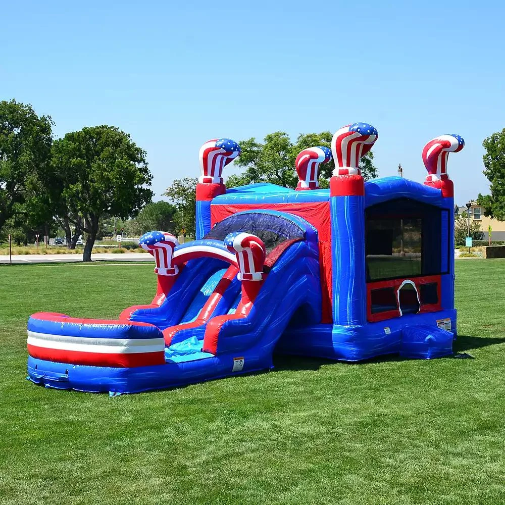 Jumporange American Boxing Commercial Grade Bounce House Water Slide with Pool for Kids and Adults (with Blower), Basketball Hoop, Wet Dry Combo, Outdoor, Big Inflatable, Birthday Party Rental 2