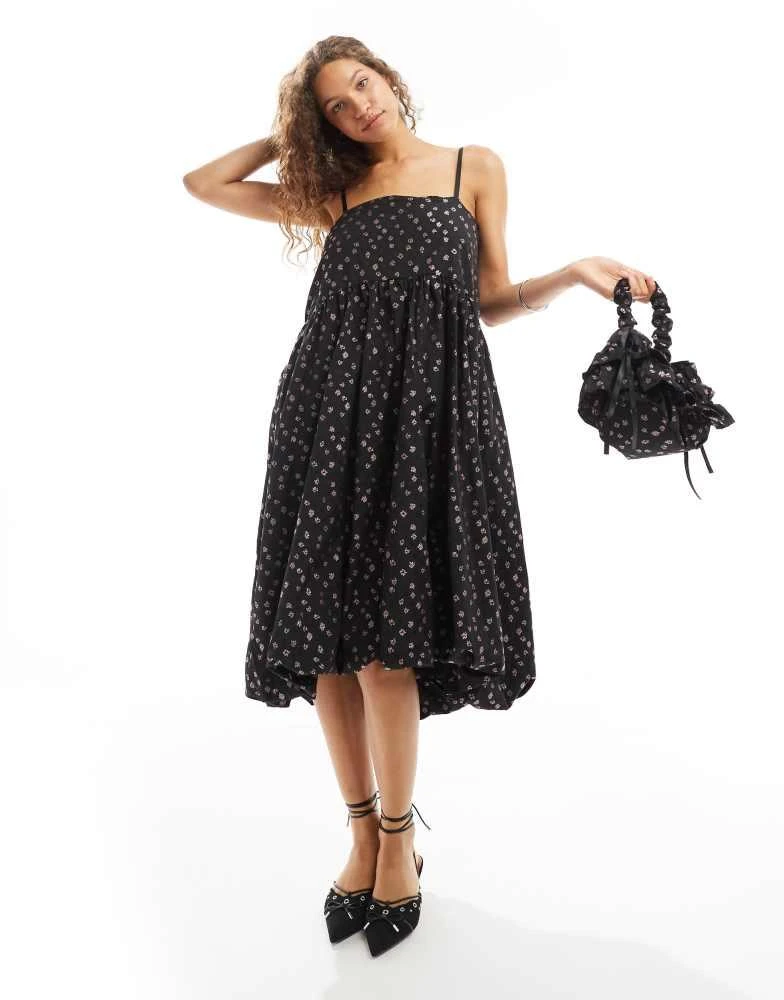 Dream Sister Jane tiered cami midi dress co-ord in black floral  On Sale  Now with Up to 65% Off | Discover Exclusive Deals & Savings at BeyondStyle   Authentic Sister Jane