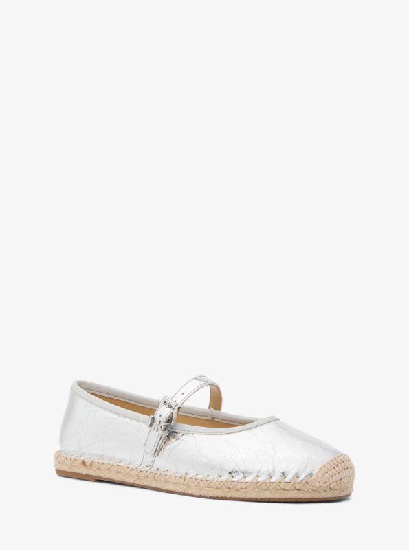 Michael Kors Lynn Metallic Leather Ballet Espadrille
