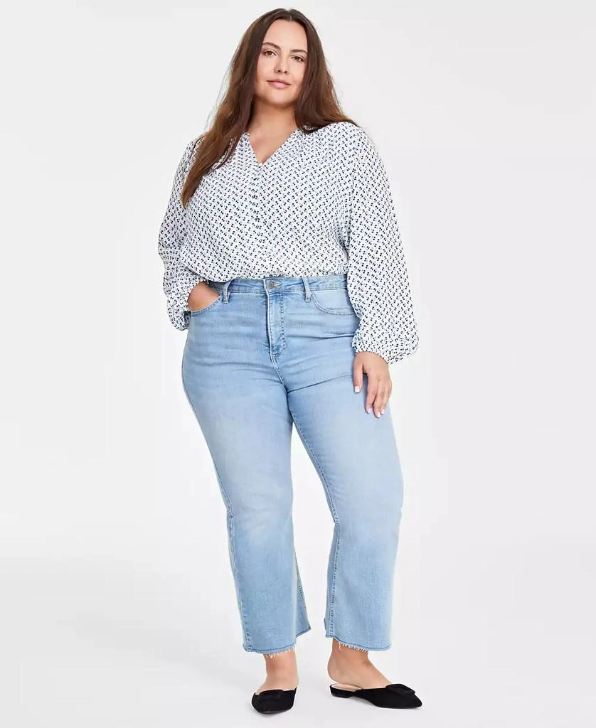 On 34th Trendy Plus Size Kick Flare Cropped Denim Jeans, Created for Macy's 2