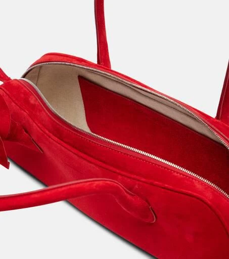 Magda Butrym Brigitte floral-appliqué suede tote bag 3