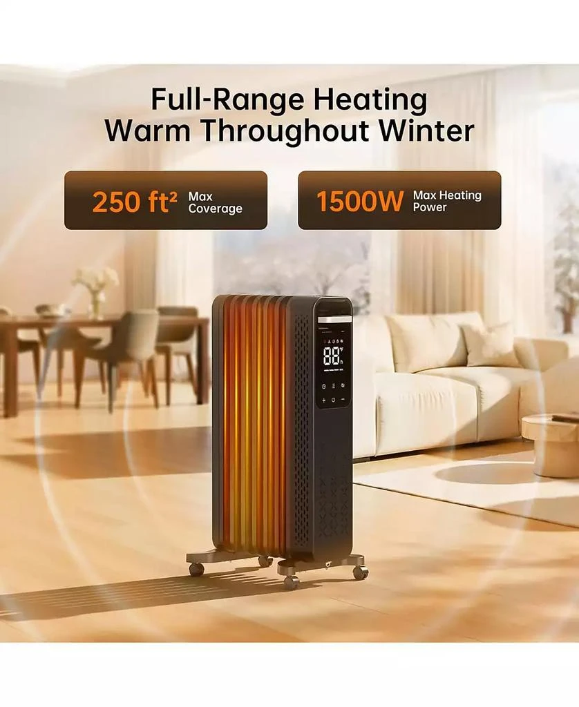 Cowsar 1500W Oil Filled Radiator Heater with Digital Thermostat 
Timer 3
