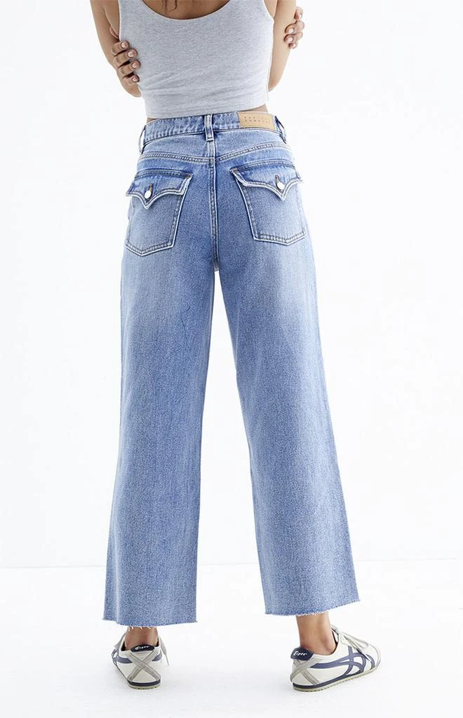 PacSun Nora Cropped Wide Leg Jeans Medium Indigo 4