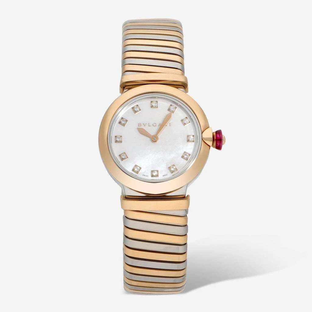 BVLGARI Bulgari Lucea Stainless Steel & 18K Rose Gold Quartz Ladies Watch 102952 1