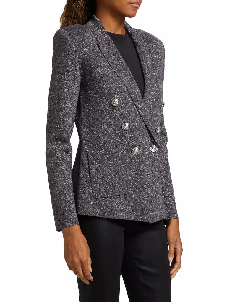 L'Agence Kenzie Metallic Knit Blazer 4