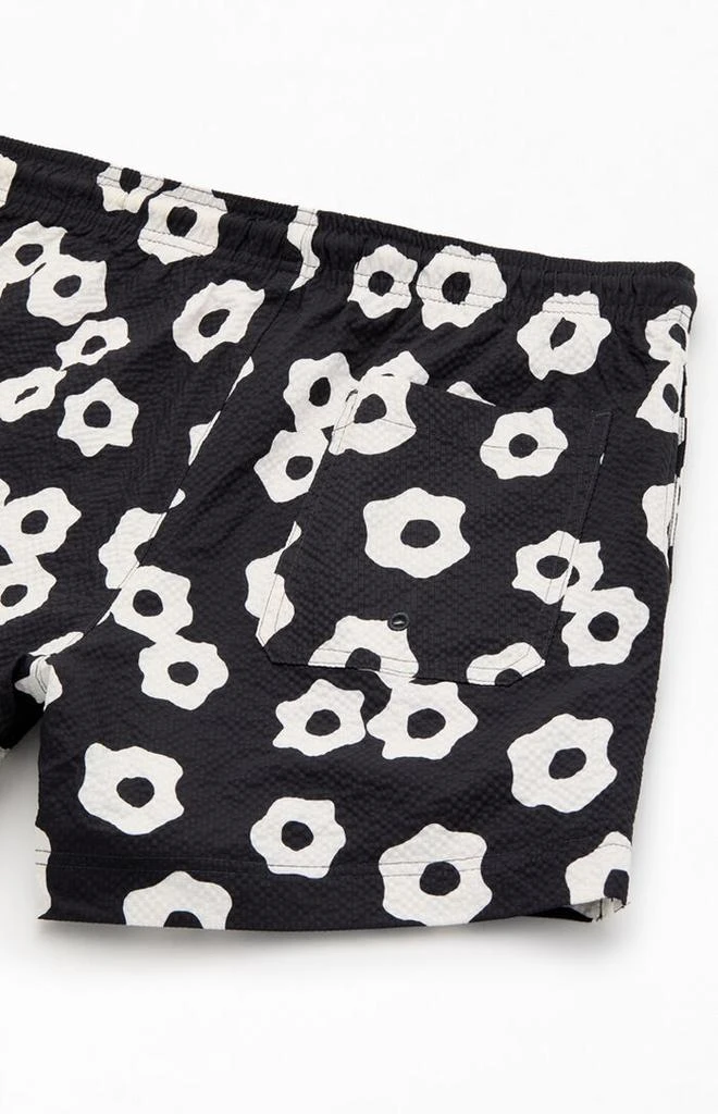 PacSun Bloches Black Searsucker 4.5'' Swim Trunks 4
