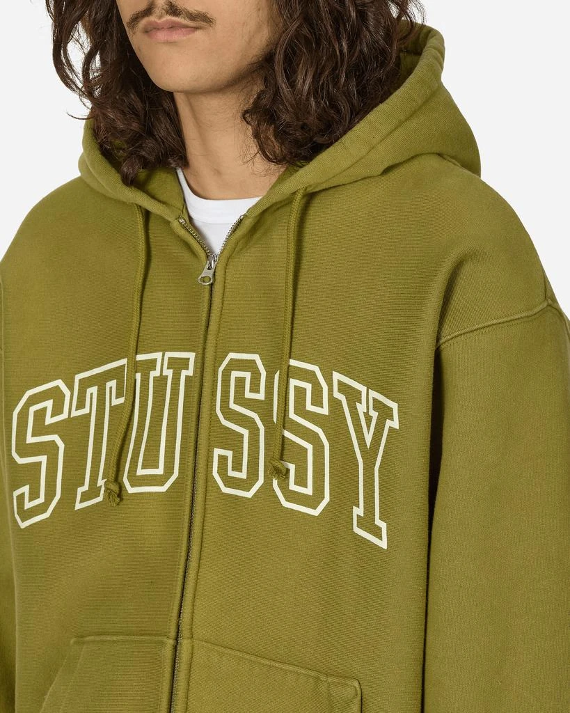 STUSSY Outline Zip Hoodie Olive 5