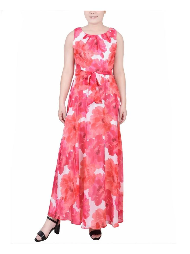 NY Collection Petites Womens Chiffon Floral Maxi Dress 6