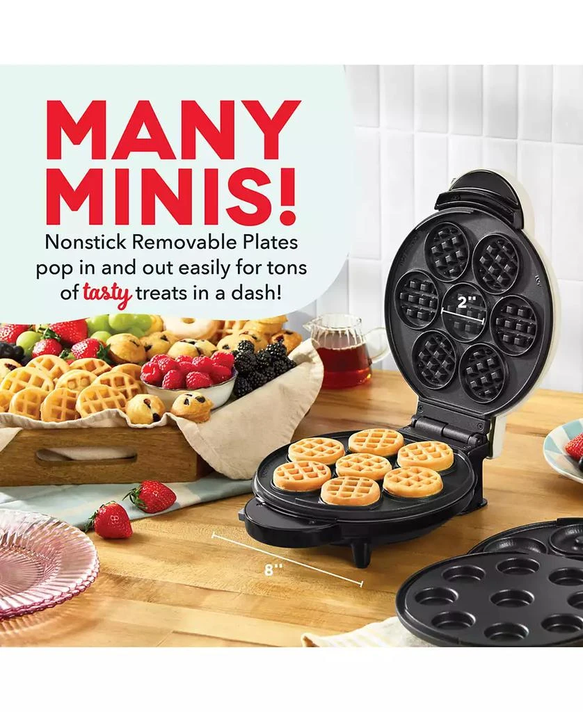 Dash MultiMaker™ Treat Maker System with Removeable: Mini Cupcake, Donut, 
Waffle Bite 4