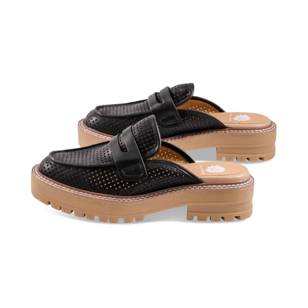 Yellow Box Women's Sherlyn Loafer Mule In Black